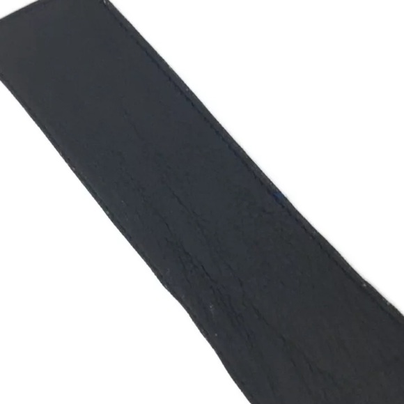 Authentic Christian Dior Navy blue Leather 81cm Women Belt - Picture 7 of 9